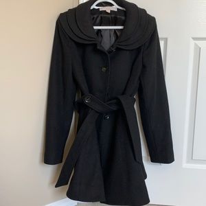 Laundry by Shelli Segal Black Dress Coat Sz 10 EUC